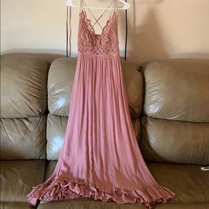 M Rose Free People Adella Maxi Dress NWT
